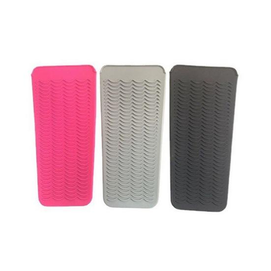 Yousheng Silicone Heat Resistant Mat Hair Straightener Flat Iron Curling Iron Tool Wavy Design Anti-slip Curling Iron Heat Insulation Cover