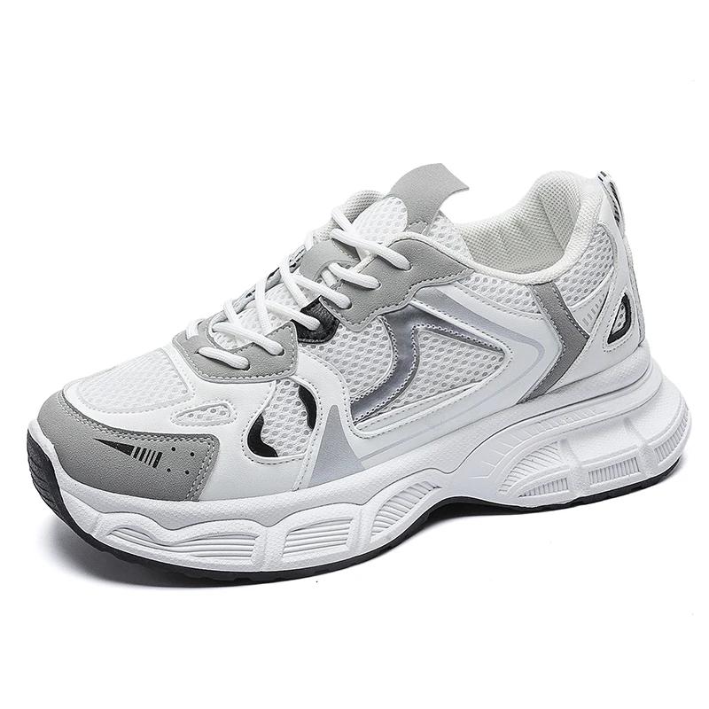 Fashion Low Ventilation Womens High-soled Sneakers Oxford Stiletto High Heels Shoes Platform Punk Sports Products Visitors