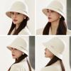 Dome Felt Fedora Hats Vintage Bucket Cap Fashion Jazz Hat for Women