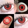 Eyeshare Colored Contact Lenses Cosplay Anime Character Eye Makeup Lenses Red Halloween Carnival Night Contact Lenses Purple Beauty Soft Lenses 1 Pair