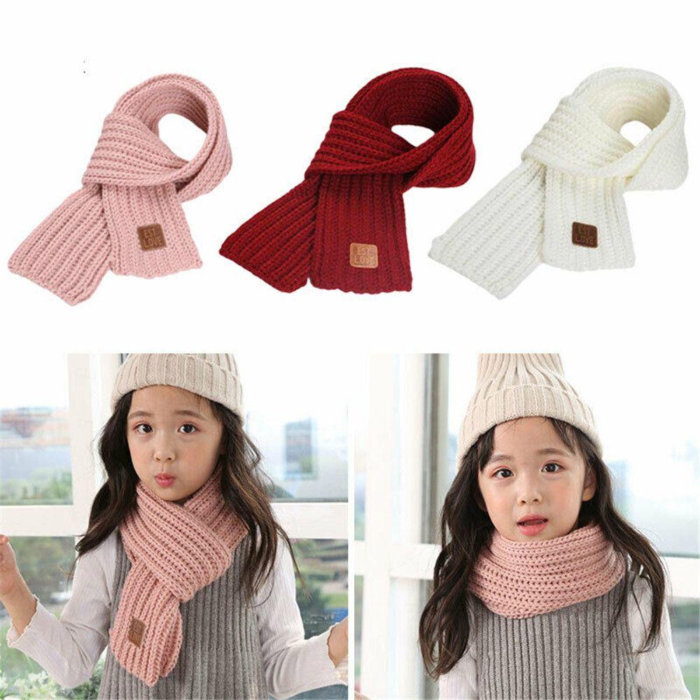 Baby Boys Girls Outdoor Soft Kids Scarf Neck Warmer Warm Knitted Scarf