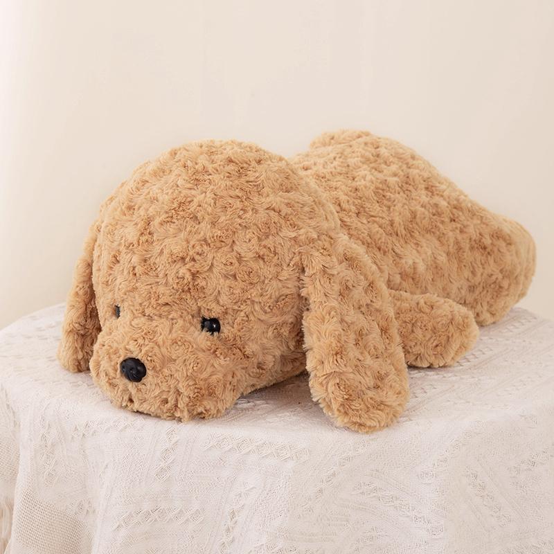 42cm-118cm Simulation Huge High Quality Soft Teddy Dog Plush Doll Pillow Brown White Long Plush Animal Plush Toy Home Decoration