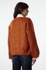Women's Fashion Stylish Cardigan Brown Soft Textured Coat Knitwear Cardigan