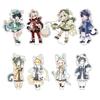 Anime Venti Scaramouche Card Cosplay Desktop Decoration Acrylic Standing Plate Gifts