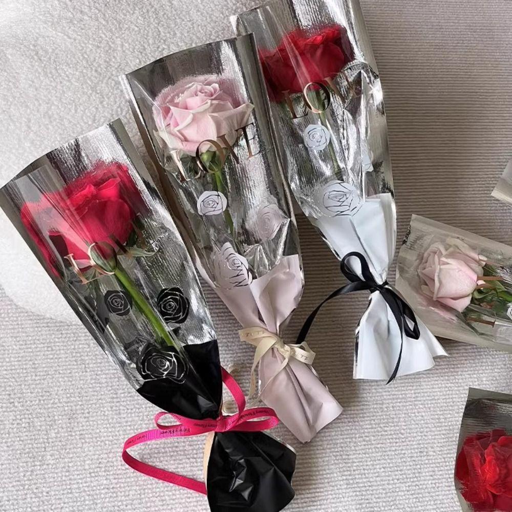 10Pcs Handmade DIY Bouquet Bag Waterproof Bouquet Packaging Bags Fashion Floral Wrappers  Weddings