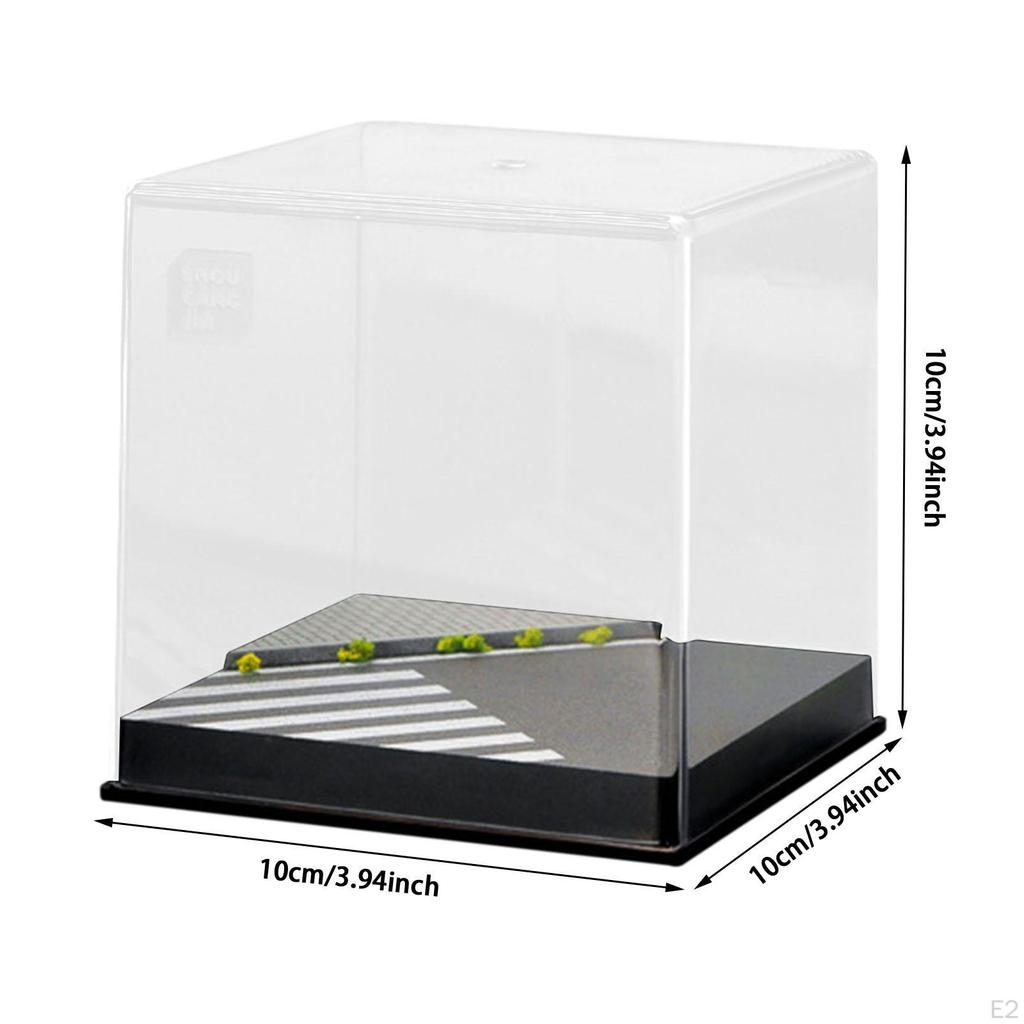 Display Case, Transparent Storage Showcase, Dustproof Shelf Collection 1/64 Scale, Acrylic Cube for