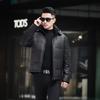 Thickened Removal Cap Leather Leather Jacket Short Fashion Men's Leather Down Jacket