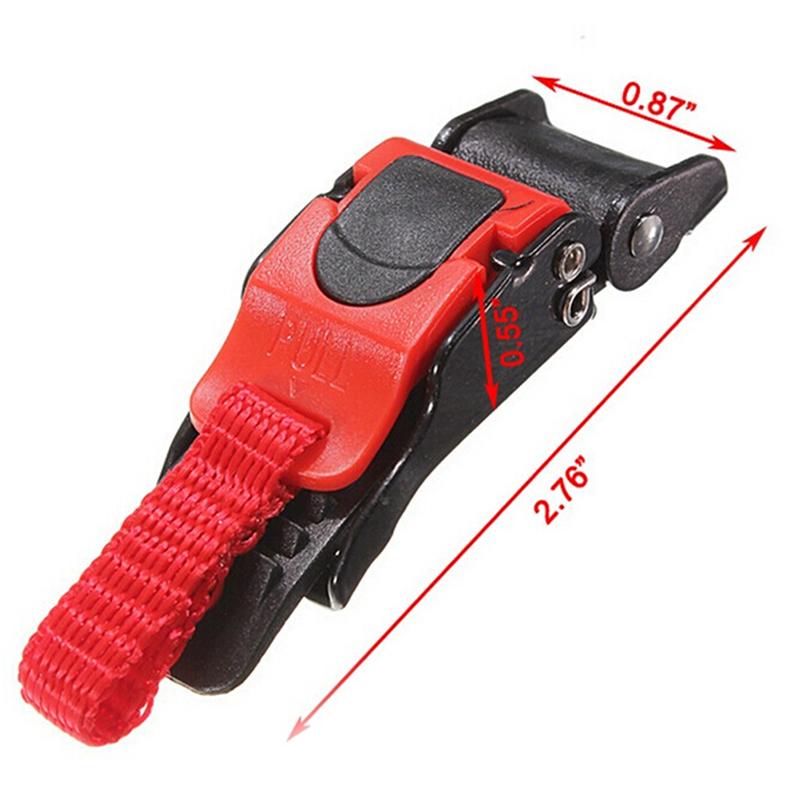 1 Piece Quick Release Helmet Strap Buckle Pull Buckles Black & Red