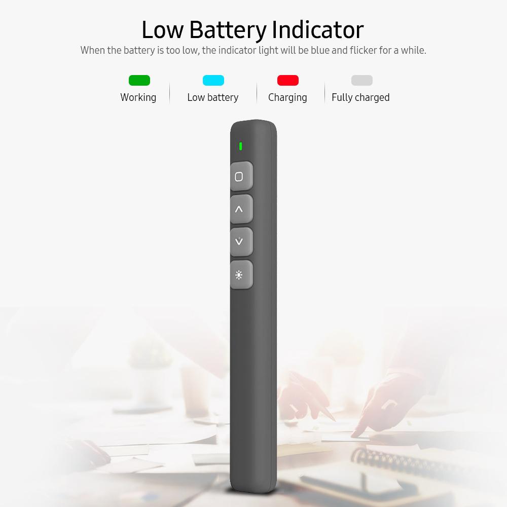 2.4GHz Wireless Presenter Remote Red Light Pointer Presentation Clicker Wireless Presenter PPT Flip