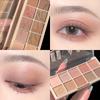 10-Color Smoky Eye Shadow Palette Long-Lasting Matte & Shimmery Finish Black Brown Coral Pink Earth Tones for Face Contouring and Everyday Makeup Look