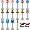 City Road Traffic Signs Blocks Toys Street Traffic Building Blocks Classic City Road Sign Warning Board MOC Bricks Toy Parts