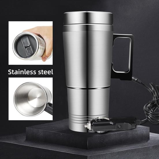 Car Electric Kettle Detachable Fast Heating 12/24V 300ml Stainless Steel