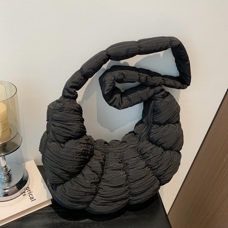 2024 Summer Pleated Cloud Bag Female Candy Color Large Capacity Shoulder Bag Women's Handbags Shopping Girls Pouch Tote Bags