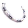 [J8099] - Ivory Lilac Gray 'Perla' Necklace (12 Mm)