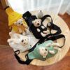 New Children's Plush Bag Cute Plush Bear Chest Bag Crossbody Bag Korean Boys Girls Mini Canvas Bag