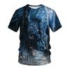 Summer Men's T-shirt with Digital Printing Men's Round Neck Casual Sports Short Sleeved Shirt