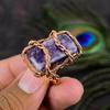 Lepidolite Handmade Copper Wire Wrap Jewelry Ring Size 6 H1U28