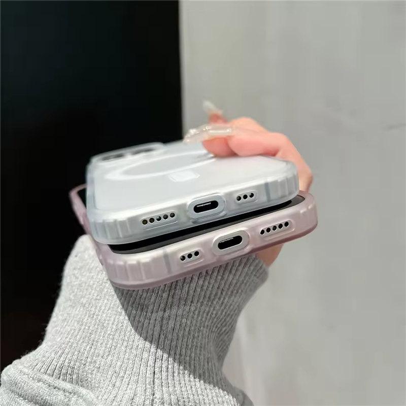 Magnetic Matte Hard PC Translucent Case For iPhone 13 14 15 16 Pro Max For Magsafe Wireless Charge Shockproof Bumper Hard Cover