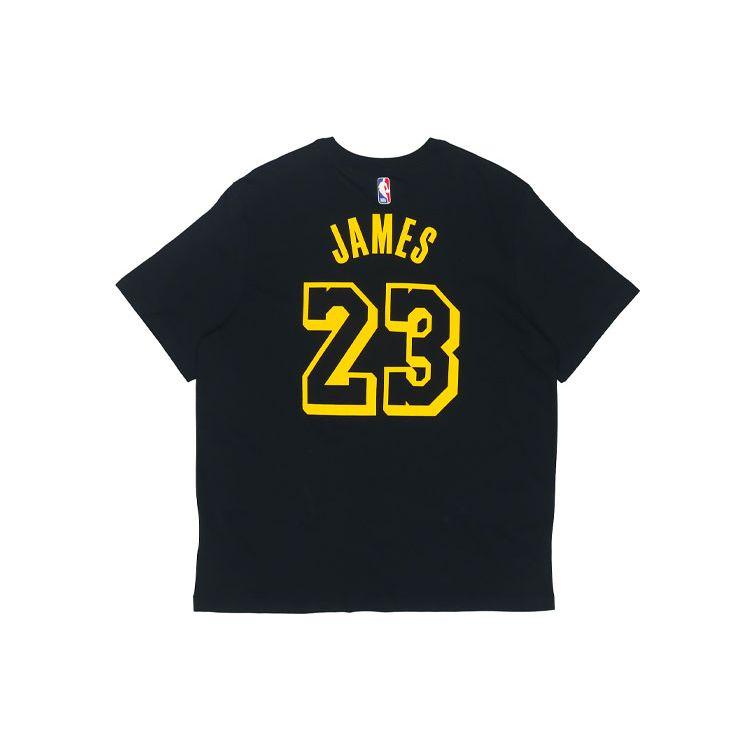 Nike Los Angeles Lakers LeBron James #23 Breathable Casual Sports T-Shirt Men Tops Black AA2591-022