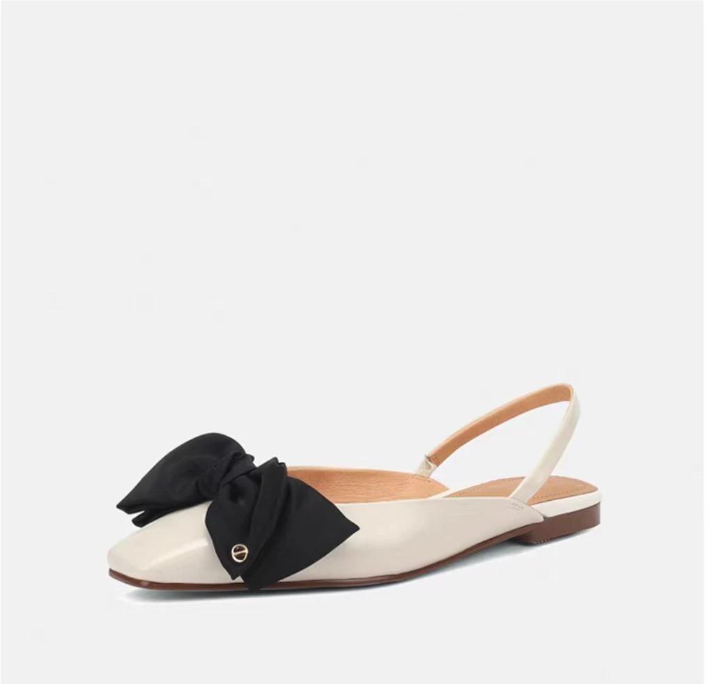 Summer Selling Women's Roman Sandals Fashion Bow Round Toe Flat Mules Ladies Trend Designer Sexy Banquet Slingback Sandals 2024