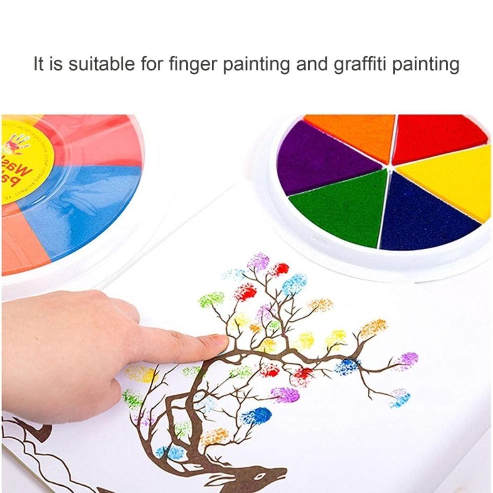 Clear Stamping Finger Painting Inkpad Quick-drying Graffiti Inkpad DIY Painting Ink Pad Children