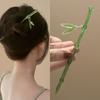 New Chinese Antique Bamboo Bamboo Leaf Hairpin Niche Simple High-end Hairpin Autumn and Winter Literary and Fashionable Versatile Hair Accessories