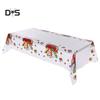Waterproof Santa Snowman Tablecloth Dinner Table Cover Decor