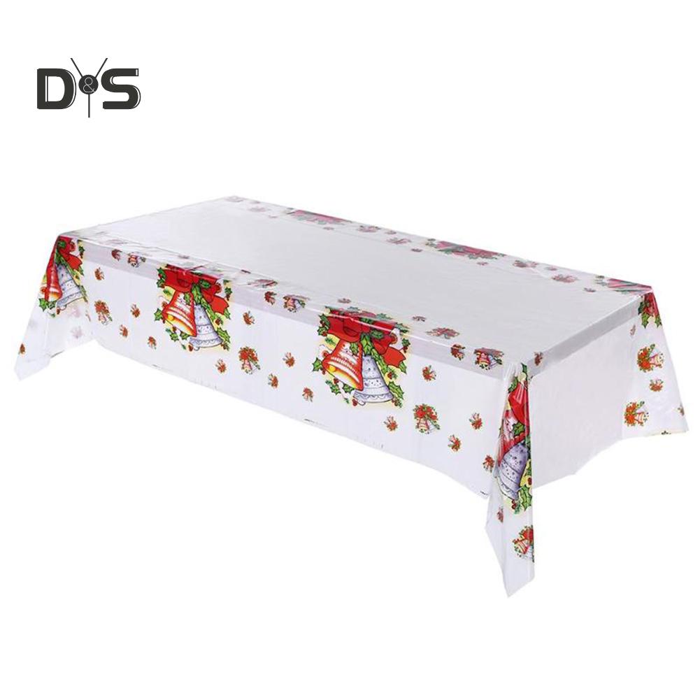 Waterproof Santa Snowman Tablecloth Dinner Table Cover Decor