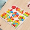 Manipulative Puzzle Shape Sorting Brain Teasers Jigsaw, Wooden for Toddlers