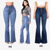 Jeans Women Slim High-waisted Flared Pants