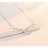 925 Silver Moose Antler Necklace - Lucky Clavicle Chain Pendant for Women, Creative Christmas Gift