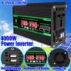New 4000W Car Van Power Inverter Modified DC 12V To AC 110V/220V Charger Converter 2 USB with LED Display