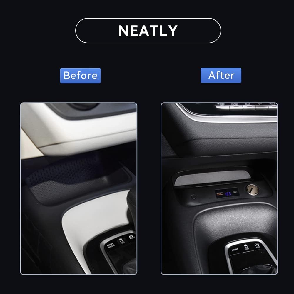 Wireless Charger for Toyota Corolla 2019-2023,Dashboard 15W Wireless Charger Pad,Belt QC 3.0 USB Fast Charging Port,Car Charge Box Suitable for