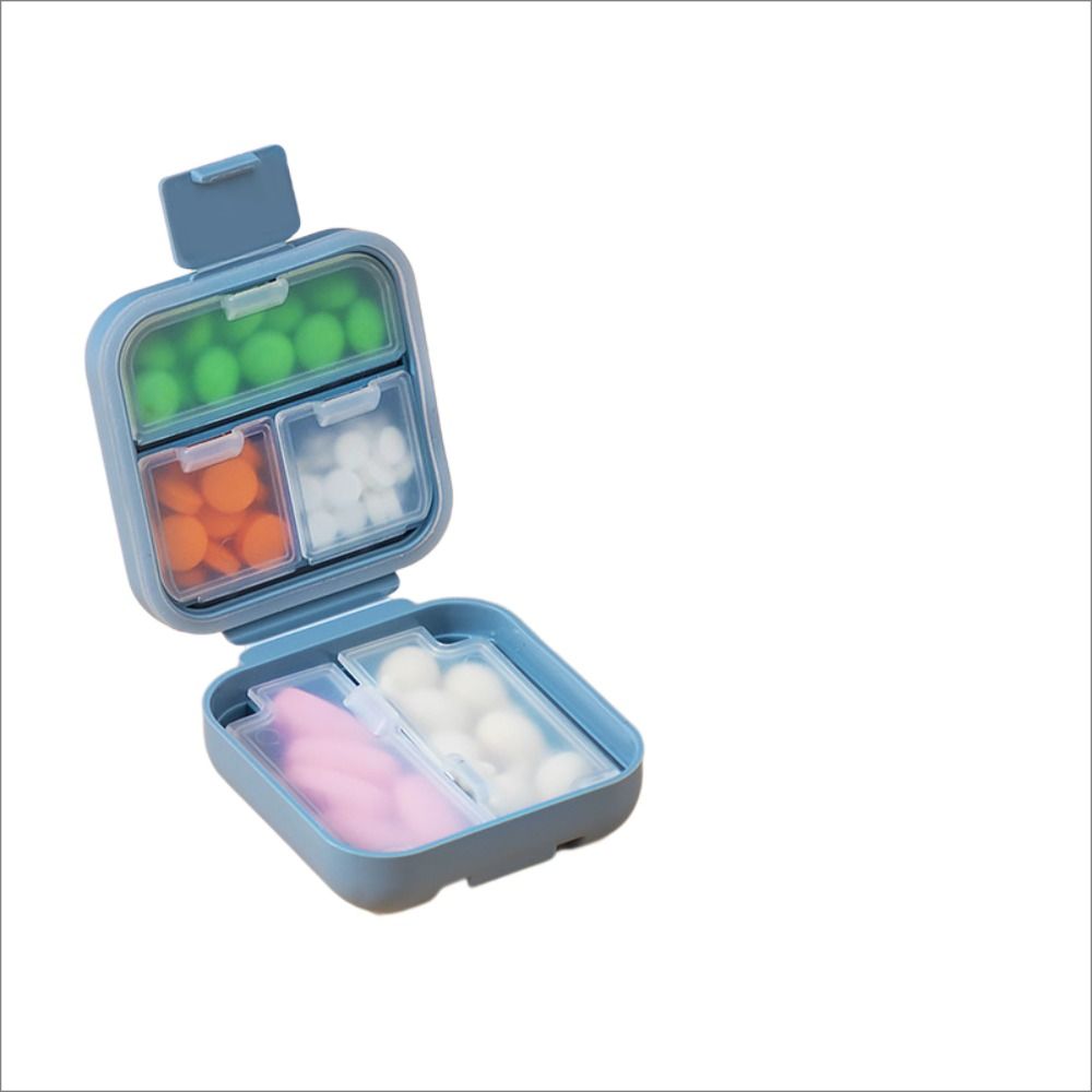 PP+silicone Travel Pill Organizer Double Sealing Medicine Container Case Medicine Box Travel