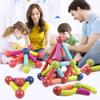 12/16 Pcs Magnetic Ball And Rods Set Montessori Toys Building Sticks Blocks Toys Educational Stacking STEM Toys For Kids Age 3+