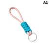 Creative Colorful Braided Lanyard Keychain Anti-Lost Knot Nylon Rope Keyring For Women Men Car Backpack Pendant Accessories Gift