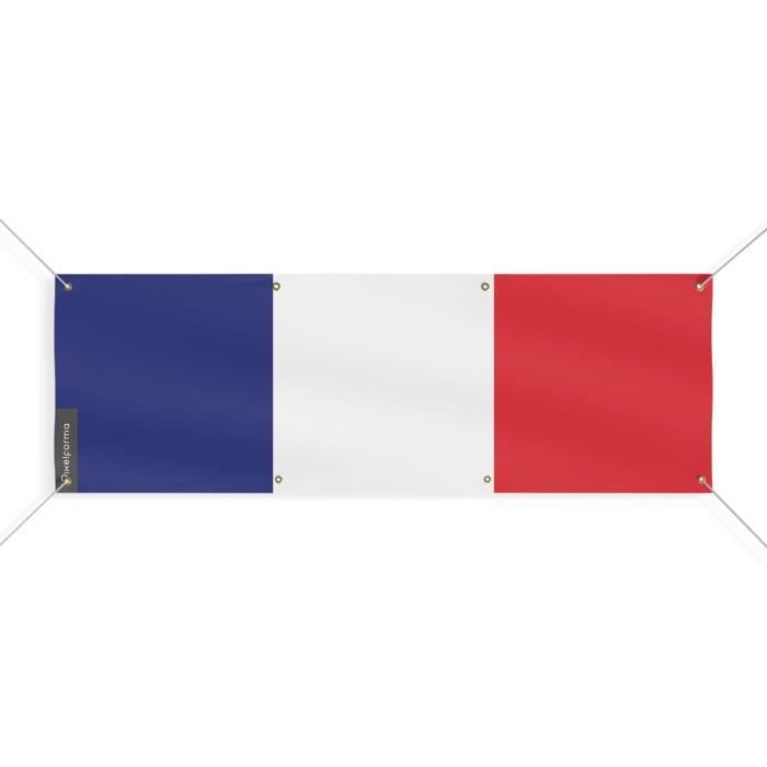 Bannière Drapeau De La France 8 Oeillets 60x180 Cm