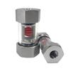 1/4" 3/8" 1/2" 3/4" 1" BSPT Female In-Line SS304 Stainless Window Sight Flow Indicator With Impeller Hydraulic Oil Water