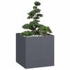 VidaXL Anthracite Planter 80x80x80 Cm Steel, Flower Pot, Plant Stand, Raised Bed, Planter Stand, Container 860782
