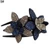 Women Elegant Flexible Rhinestone Flower Duckbill Hair Clip Hairpin Claw Gift