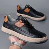 New 2024 Men's Shoes Luxury Brand Leather Casual Shoes High Quality Comfort Men Sneakers Breathable Skate Shoes Tenis Masculino