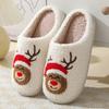 Winter Cotton Slippers for Men and Women Couples Home Moon Clock Warm Indoor Cotton Slippers