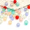 1Pcs 14/16mm Striola Pattern Freehand Hollow Coloured Glaze Round Ball Multicolor Glass Beads For Jewelry Making DIY Bracelet Necklace Earring