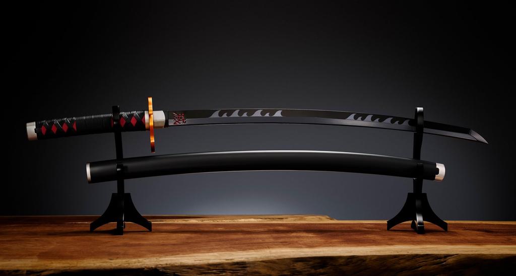 TAMASHII NATIONS PROPLICA Demon Kimetsu No Yaiba Nichirin Sword Kyojuro Rengoku Tsuba 880mm ABS Diecast Painted Complete Figure Slayer (Tanjiro