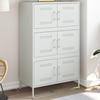 VidaXL Highboard White 68x39x113 Cm Steel, Buffet, Cupboard, Sideboard, Cabinet, Storage Cabinet, Cabinet 842963