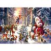 Santa Claus DIY 5D Diamond Painting Full Round Resin Scenery Diamond Embroidery Cross Stitch Kits Christmas Gift