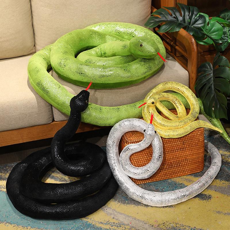 1pc Simulation Snakes Plush Toy Giant Long Snake Stuffed Animal Plushie Funny Tricky Friends Halloween Gift
