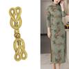 Gold Wire Chinese Buttons Closure Knot Fastener Sewing Handmade Flower Cheongsam Button DIY Shirt Cheongsam Clothing