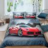 Racing Car Printed Duvet Cover With Pillowcase Bedding Set Single Double Twin Full Queen King Size 2/3pcs Polyester Quilt Cover