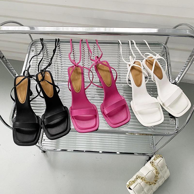 Fashion 2025 Summer New Fashion Ankle Strap Sandals Women Thin High Heels Lace-Up Dress Pumps Outdoor Gladiator Sandals Zapatos De Mujer